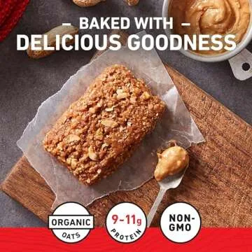 CLIF BAR - Crunchy Peanut Butter - Made with Organic Oats - 11g Protein - Non-GMO - Plant Based - Energy Bars - 2.4 oz. (18 Pack)