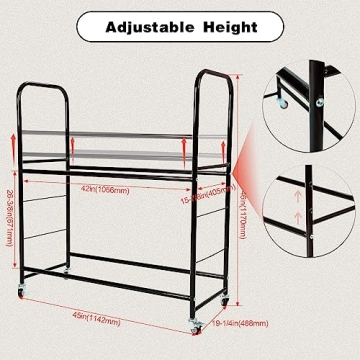 HECASA Tire Rack Holds 8 Tires Adjustable Design
