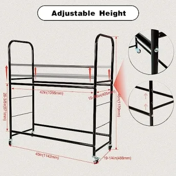 HECASA Tire Rack Holds 8 Tires Adjustable Design