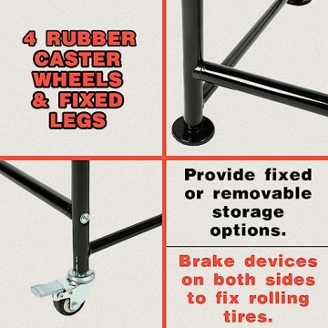 HECASA Tire Rack Holds 8 Tires Adjustable Design