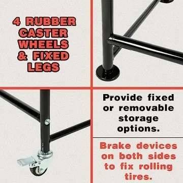 HECASA Tire Rack Holds 8 Tires Adjustable Design