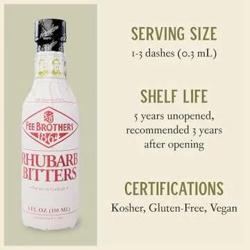 Fee Brothers Rhubarb Cocktail Bitters - Flavorful Mixer