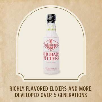 Fee Brothers Rhubarb Cocktail Bitters - Flavorful Mixer