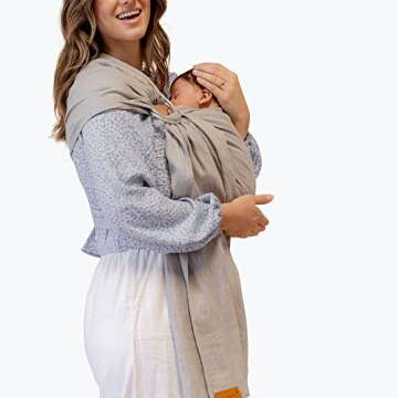 WildBird Ring Sling for Newborns to Toddlers - Linen Carrier