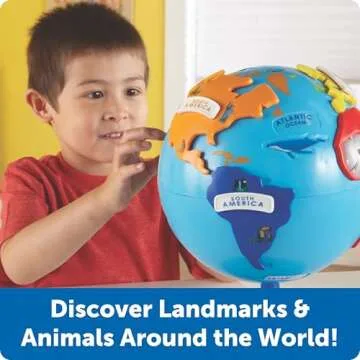 Learning Resources Puzzle Globe - 14 Pieces, Ages 3+ Preschool Learning Toys for Boys and Girls, Earth Globe for Kids