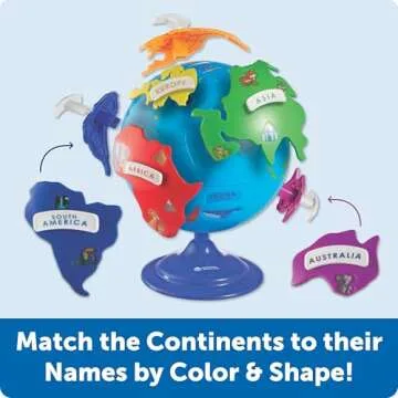 Learning Resources Puzzle Globe - 14 Pieces, Ages 3+ Preschool Learning Toys for Boys and Girls, Earth Globe for Kids