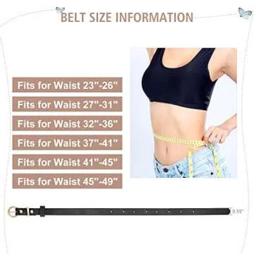 WHIPPY Women's Set of 4 Skinny Belts - Versatile Style