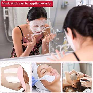 anezus 11 Pcs DIY Facial mask Mixing Tool Kit with Bowl Stick Spatula Silicone Brush Spray Bottle Puff Soaking Bottle Gauges (Pink)