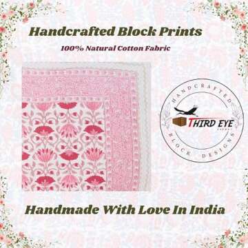 Elegant Swimsuit Coverup For Women |100% Cotton Hand Block Print Pink Sarong Wraps,Resort Wear Beach Vacation Clothes For Women(Pink 5)