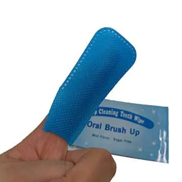 50pcs Mint Finger Teeth Wipes for Fresh Breath Anytime