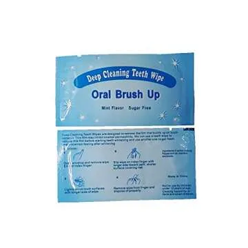 50pcs Mint Finger Teeth Wipes for Fresh Breath Anytime