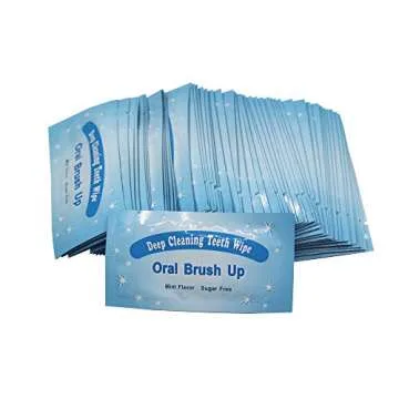 50pcs Mint Finger Teeth Wipes for Fresh Breath Anytime