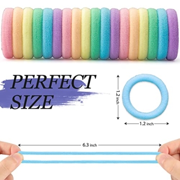 JIRIS 100PCS Seamless Cotton Hair Ties for All