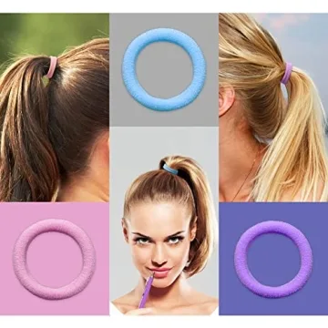 JIRIS 100PCS Seamless Cotton Hair Ties for All