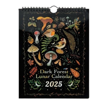 JOBBE Wall Calendar 2023 - Dark Forest Lunar with Artistic Moon Phases