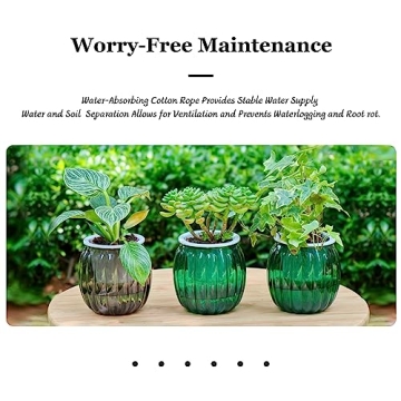 Jo. Devivre Self-Watering Hanging Planters 3 Pack Hidden Water Level