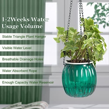 Jo. Devivre Self-Watering Hanging Planters 3 Pack Hidden Water Level