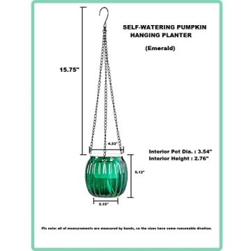 Jo. Devivre Self-Watering Hanging Planters 3 Pack Hidden Water Level