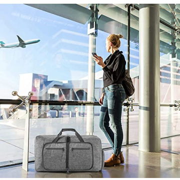 Vomgomfom Foldable Travel Duffle Bag Waterproof Lightweight