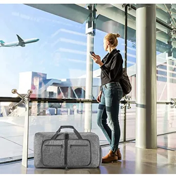 Vomgomfom Foldable Travel Duffle Bag Waterproof Lightweight