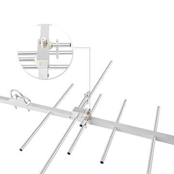 HYS Dual Band Yagi Antenna, 2Meter 70CM 144/430Mhz 9.5/11.5dBi Outdoor Base Antenna with Bracket Mou...