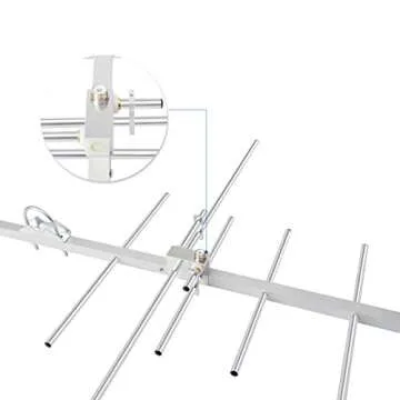 HYS Dual Band Yagi Antenna, 2Meter 70CM 144/430Mhz 9.5/11.5dBi Outdoor Base Antenna with Bracket Mou...