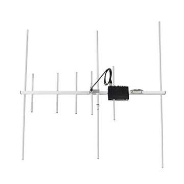 HYS Dual Band Yagi Antenna, 2Meter 70CM 144/430Mhz 9.5/11.5dBi Outdoor Base Antenna with Bracket Mount for Yaesu Midland Motroola Kenwood Mobile Base Radio Transceiver