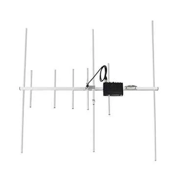 HYS Dual Band Yagi Antenna, 2Meter 70CM 144/430Mhz 9.5/11.5dBi Outdoor Base Antenna with Bracket Mount for Yaesu Midland Motroola Kenwood Mobile Base Radio Transceiver