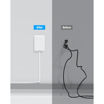 Flat Extension Cord with Power Strip - 6 Outlets