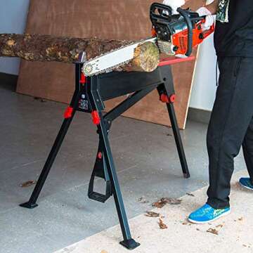 WINTOOLS Portable Material Support Station with 1-Ton Clamping