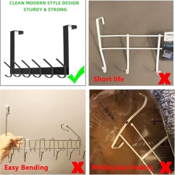 DOKU Over The Door Hanger Holder - Coat and Towel Organizer