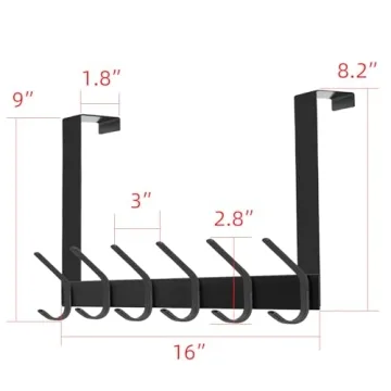 DOKU Over The Door Hanger Holder - Coat and Towel Organizer