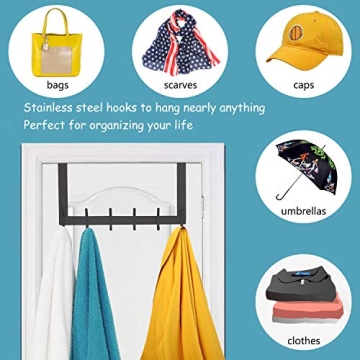 DOKU Over The Door Hanger Holder - Coat and Towel Organizer