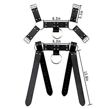 QUYUWOWO Harness for Man Adjustable Leather Harness Body Chest Half Harness Punk Belt Clubwear Costume