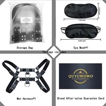 QUYUWOWO Harness for Man Adjustable Leather Harness Body Chest Half Harness Punk Belt Clubwear Costume