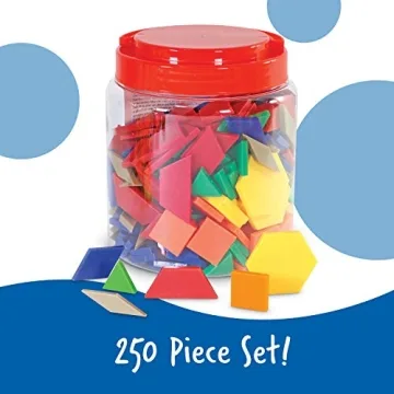 Learning Resources 250-Piece Pattern Blocks Set for Kids