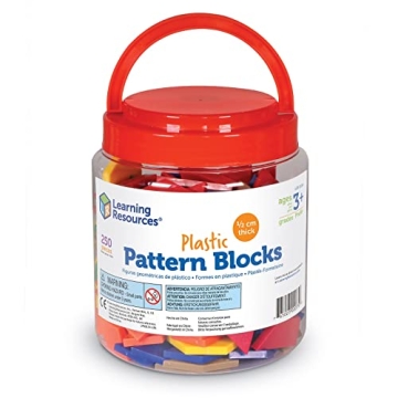 Learning Resources 250-Piece Pattern Blocks Set for Kids