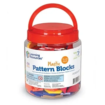 Learning Resources 250-Piece Pattern Blocks Set for Kids