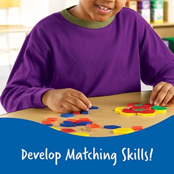 Learning Resources 250-Piece Pattern Blocks Set for Kids