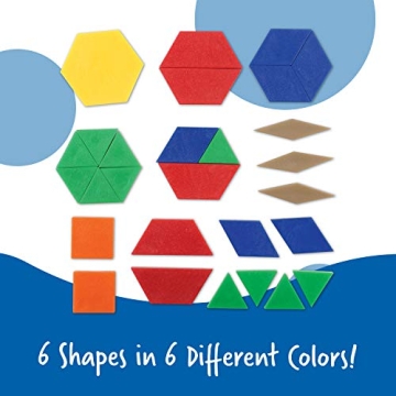 Learning Resources 250-Piece Pattern Blocks Set for Kids