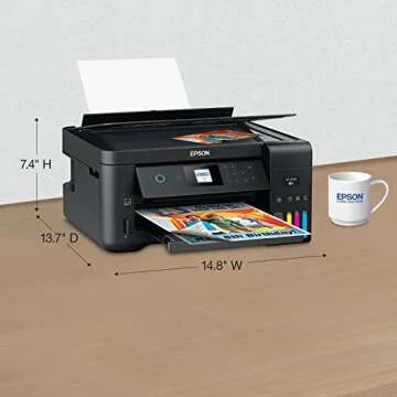 Epson Expression ET-2750 EcoTank Wireless Color All-in-One Supertank Printer with Scanner and Copier (Renewed)