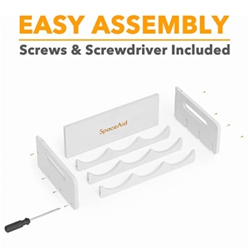 SpaceAid Bamboo Water Bottle Organizer - 2 Pack for Kitchen