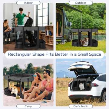 44x34x24 Inches Dog Playpen,Pet Playpen,Foldable Puppy Cat Playpen,Portable Exercise Kennel Tent Crate,Water-Resistant Breathable Shade Cover,Indoor Outdoor Travel Camping Use for Small Animals(L)