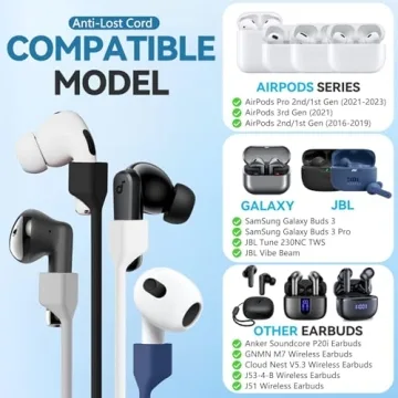 AirPods Straps 5 Pack - Anti-Lost Magnetic Silicone