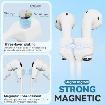 AirPods Straps 5 Pack - Anti-Lost Magnetic Silicone