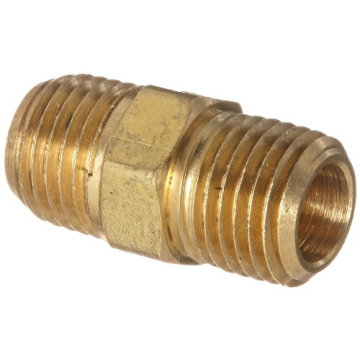 Anderson Metals Brass Pipe Fitting Hex Nipple 1/4" x 1/4" NPT Male