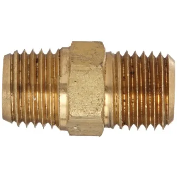 Anderson Brass Hex Nipple Pipe Fitting 1/4" NPT Male