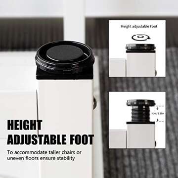 TOPSKY 59" Sturdy Large Office Desk with Marble Design