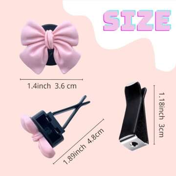 CasaPopz 6 pcs Pink Bow Car Air Freshener Coquette Cute Girly Car Decor Accessories Interior Aesthetic Car Decorations Stuff for Women Girl