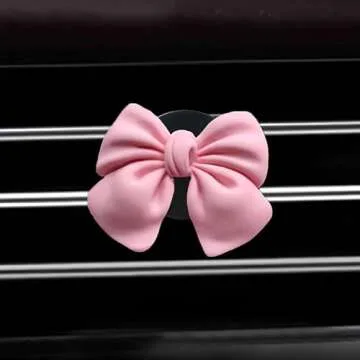 CasaPopz 6 pcs Pink Bow Car Air Freshener Coquette Cute Girly Car Decor Accessories Interior Aesthetic Car Decorations Stuff for Women Girl